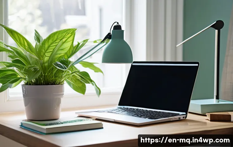 컬러테라피를 통한 창의력 증진 방법 - **Prompt:** A modern, minimalist home office designed for deep focus and analytical thought. A perso...